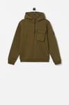 Lyle & Scott - Huvtröja Pocket Quarter Zip BB Hoodie - Grön