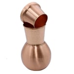 Hammered Copper Water Bottle Copper Sugar Pot Vintage Modern Design, Enjoy The Health Benefits Immediately an Ayurvedic Copper Vessel - Traveller's Pure Copper Water Bottle 900 ML (Design-3)