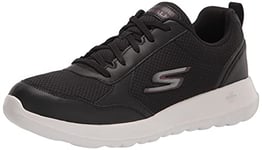 Skechers Mens Gowalk Max Otis - Athletic Air Mesh Lace Up Walking Shoe, Black/Black/White, 12 US