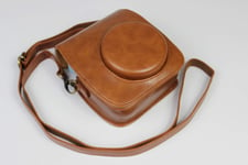 Mini 11 Case, Zakao Protective PU Leather Camera Case Bag with Tripod Design Compatible For Fujifilm Fuji Instax Mini 11 with Shoulder Neck Strap Belt (Brown)