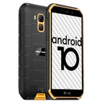 Ulefone Armor X7 Android 10 Rugged Mobile Phone, 13MP + 5MP Waterproof Cameras, NFC, OTG, 4G Global LTE Sturdy Phone, 5.0 Inch HD Screen, 2G RAM 16GB ROM, 4000mAh Battery, GPS, Bluetooth, WIFI, Orange