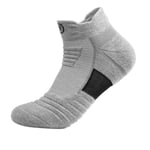 Basketstrumpor för män med tjock bottenhandduk Elite långa löparstrumpor Utomhusstrumpor Sportstrumpor (förtjockning nude - grå kort rör One Size Tw