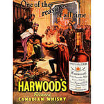 Wee Blue Coo Advert Boisson Alcool Whisky Canadien Harwood Treasure King Court Affiche Murale 12 X 16 Pouces