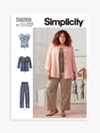 Simplicity Women's Jacket, Kit Top and Pants Sewing Pattern, S9269, GG