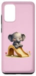 Galaxy S20+ Pink Adorable Elephant on Slide Cute Animal Theme Case