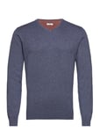 Basic V Neck Sweater Tops Knitwear V-necks Navy Tom Tailor