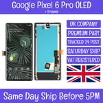 Google Pixel 6 Pro OLED LCD Display Screen Touch Digitizer+Frame Bezel+Adhesive