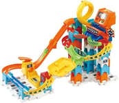 VTech Marble Rush Speedway, Construction Toys for Kids with 5 Marbles and 70 Bui
