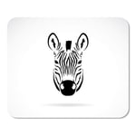 Mousepad Computer Notepad Office Face of Zebra Head on Animal African Silhouette Pattern Home School Game Player Computer Worker Inch