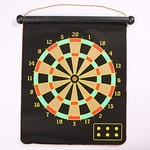 LHQ-HQ 15-inch Children's Double-sided Magnet Dart Board Set, Safety Suede Magnetic Darts Target, Multi-function Hanging Magnetic Darts Target