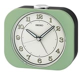 Seiko UK Limited - EU Alarm Clock, Green & Black, Rectangular