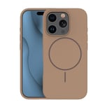 iPhone 12/12 Pro Mobilskal MagSafe Silikon Thin - Brun