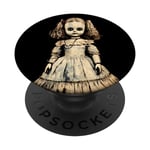 Vintage Creepy Horror Doll Supernatural Goth Haunted Doll PopSockets Swappable PopGrip