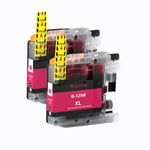 2 Magenta Ink cartridge for Brother LC125XL DCP-J4110DW MFC-J4410DW MFC-J4510DW