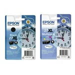 Epson 27XL BK /CMY Original Ink Cartridges for WF-7610DWF WF-7710DWF T2715 T2711