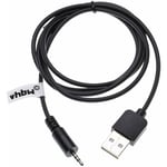 vhbw Câble de chargement USB A à jack - Câble auxiliaire compatible with Harman Kardon BT et autres écouteurs avec prise chargeur