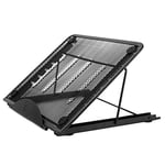 Ladieshow Laptop Stand Foldable Portable Ventilated Desktop Laptop Holder Cooling Stand Universal Lightweight&Adjustable Ergonomic Tray Mount Compatible with Laptop/Notebook Computer/Tablet