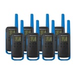 Motorola TALKABOUT T62 Eight Pack Two Way Radios in Blue