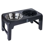 TIAKI dubbelskål, justerbar i 4 höjder - 1,2 l, ca L 44 x B 24 x H 8 cm