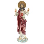 Design Toscano KY913 Statue de jardin du cœur sacré de Jésus version italienne Multicolore 18 x 20,5 x 59,5 cm