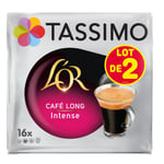Café Dosettes Compatibles Tassimo Long Intense Tassimo - Les 2 Boites De 16 Dosettes