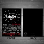 Quirky Valentines Day Card For Husband Wife Girlfriend Boyfriend Card For Him