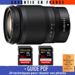 Nikon Z 24-200mm f/4-6.3 VR + 2 SanDisk 32GB UHS-II 300 MB/s + Guide PDF 20 techniques pour réussir vos photos