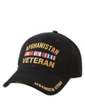 Rothco Deluxe Low Profile Cap (Svart m. Afghan Veteran, One Size) Size Svart Veteran