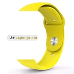 SQWK Strap For Apple Watch Band Silicone Pulseira Bracelet Watchband Apple Watch Iwatch Series 5 4 3 2 42mm or 44mm ML yellow 2