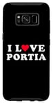 Coque pour Galaxy S8 I Love Portia Nom assorti pour petite amie et petit ami Portia