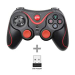 T3 Plus Avec Adaptateur Vente En Gros Terios Manette De Jeux Sans Fil De Jeu Bluetooth Bt3.0 Joystick Pour Téléphone Portable Tablette Tv Support De Boîte