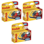 Kodak Fun Flash Disposable SUC Camera 27exp. + 12 FREE (39 Exposures) pack of 3