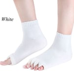 Foot Socks Five Toe Separator Yoga Gym Massage White