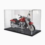 icuanuty Acrylic Display Case for Lego Creator 10269 Harley Davidson Fatboy, Dustproof Display Box for Models Collectables (Only Case)