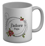 Shopagift J'Adore Papa White 11oz Large Mug Cup