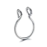 Fake Näsring Septum Piercing Clip-On Silver silver