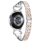 Dual Rhinestone Armband Samsung Galaxy Watch 6 44mm Silver/Roséguld