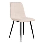 House Nordic Middelfart stol tyg vit/metall svart
