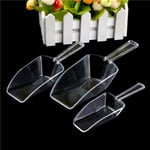 3pcs Clear Plastic Ice Scoops Sweets Candy Buffet Wedding Party