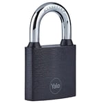 Yale Iron Padlock 50mm - Silver - Hardened Steel Shackle - Indoor use