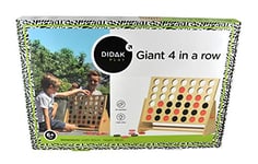 Didak Play- Jeu Puissance 4 géant en bois - 60x48x22 - Jouet pour Extérieur