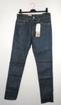 LEVIS 510 Skinny Fit Broken Raw Jeans Blue Size W29 L34 DH004 HH 09