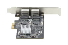 StarTech.com 2-Port 2.5Gbps NBASE-T PCIe Network Card, Intel I225-V, Dual-Port Computer Network Card, Multi-Gigabit NIC, PCI Express Server LAN Card, Desktop Ethernet Interface - nätverksadapter - PCIe 2.0 x2 - 10M/100M/1G/2.5 Gigabit Ethernet x 2