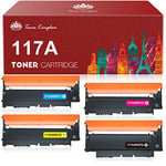 Toner Kingdom Cartouche 117A Compatible pour HP 117A Toner pour HP Color Laser MFP 178nw 179fnw 150nw 150a 178nwg 179fwg W2070A W2071A W2072A W2073A HP117A Encre (Noir Cyan Jaune Magenta Pack de 4)