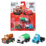 Disney Cars Hot Rod Racers Mini Die-cast Vehicle 3-Pack Złomek, Erin & Szaruś