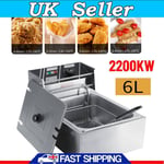 Commercial Electric Deep Fryer Fat Chip Single Dual Tank Large Stainless Steel