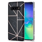 BOOM - Grid skal Galaxy S10 Plus - Svart Marmor Svart