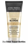 John Frieda Sheer Blonde Highlight Activating Moisturising Conditioner 3x50ml