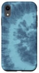 Coque pour iPhone XR Bleu Marine Spirale Tie-Dye Design Colorful Summer Vibes
