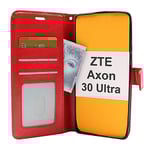 billigamobilskydd.se Crazy Horse Wallet ZTE Axon 30 Ultra 5G (Röd) 40866